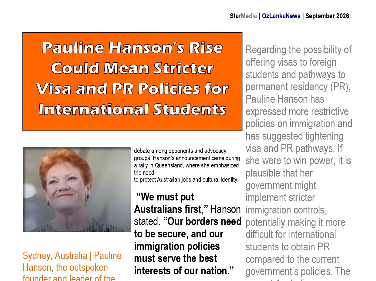 Pauline's PR Policy for International Students
